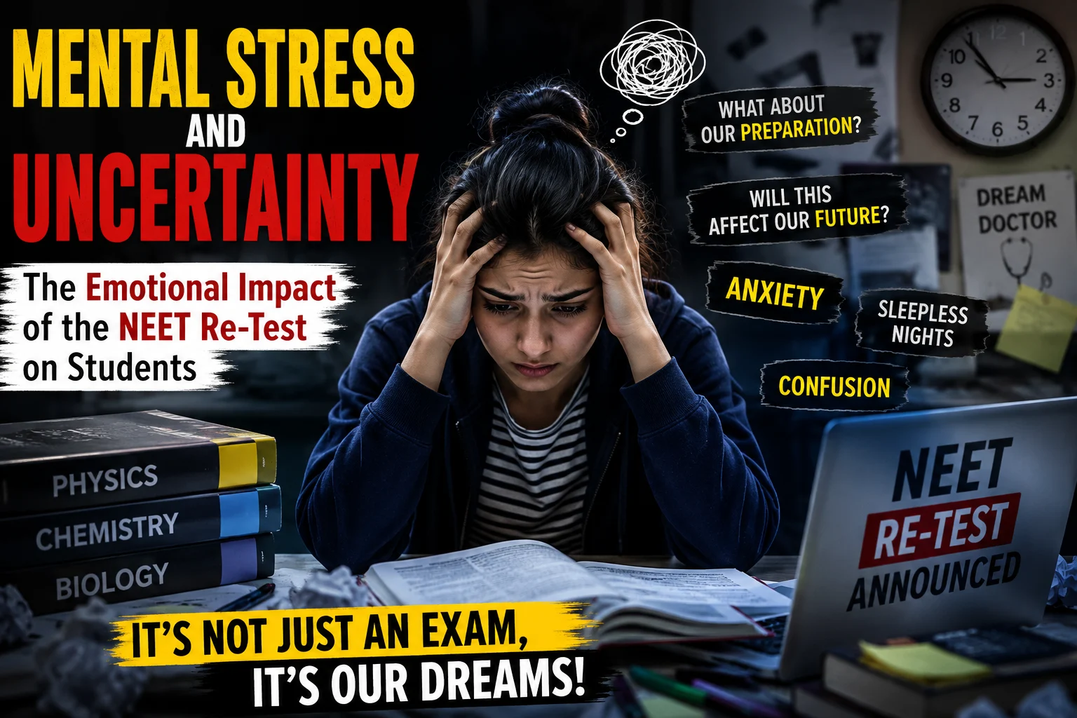 Mental Stress and Uncertainty: The Emotional Impact of the NEET Re-Test on Students